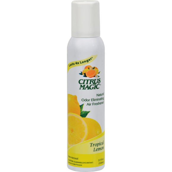 Citrus Magic Natural Odor Eliminating Air Freshener - Tropical Lemon - 3.5 Fl Oz - Vita-Shoppe.com