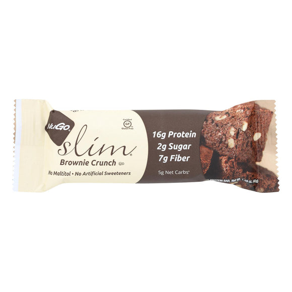 Nugo Nutrition Bar - Slim - Brownie Crunch - 1.59 Oz Bars - Case Of 12 - Vita-Shoppe.com