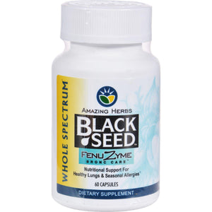 Amazing Herbs Black Seed Fenuzyme Bronc Care - 60 Capsules - Vita-Shoppe.com