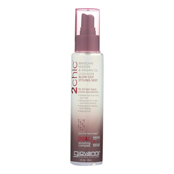 Giovanni 2chic Blow Out Styling Mist With Brazilian Keratin And Argan Oil - 4 Fl Oz - Vita-Shoppe.com