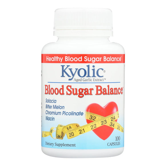 Kyolic - Aged Garlic Extract Blood Sugar Balance - 100 Capsules - Vita-Shoppe.com