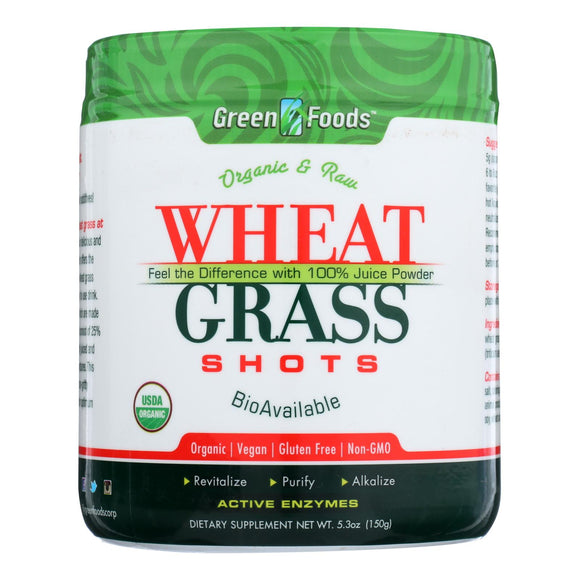 Green Foods Organic And Raw Wheat Grass Shots - 5.3 Oz - Vita-Shoppe.com