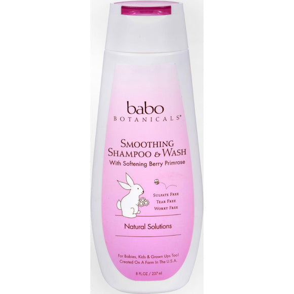 Babo Botanicals Smooth Detangling Shampoo - Berry Primrose - 8 Fl Oz - Vita-Shoppe.com
