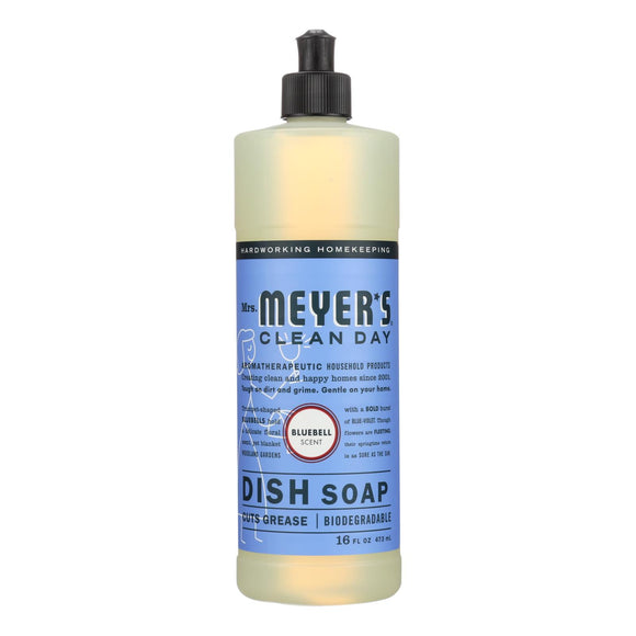 Mrs. Meyer's Clean Day - Liquid Dish Soap - Bluebell - Case Of 6 - 16 Oz - Vita-Shoppe.com