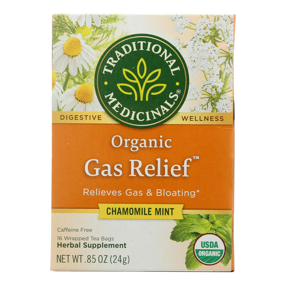 Traditional Medicinals Tea - Organic - Gas Relief - 16 Bags - Case Of 6 - Vita-Shoppe.com