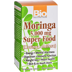 Bio Nutrition Moringa 5,000 Mg Super Food - 60 Vegetable Capsules - Vita-Shoppe.com