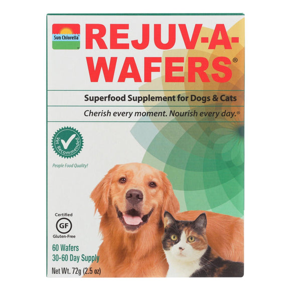 Sun Chlorella Rejuv-a-wafers Superfood Supplement For Dogs And Cats - 60 Wafers - Vita-Shoppe.com