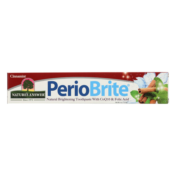 Nature's Answer - Periobrite Toothpaste - Cinnamon - 4 Oz - Vita-Shoppe.com