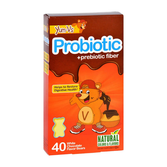 Yum V's Probiotic Plus Prebiotic Fiber Vanilla - 40 Bears - Vita-Shoppe.com