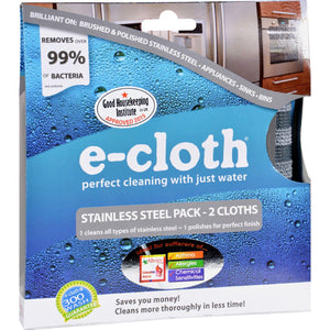 E-cloth Stainless Steel Cleaning Cloth - 2 Pack - Vita-Shoppe.com