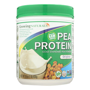 Growing Naturals Yellow Pea Protein - Original - 16 Oz - Vita-Shoppe.com