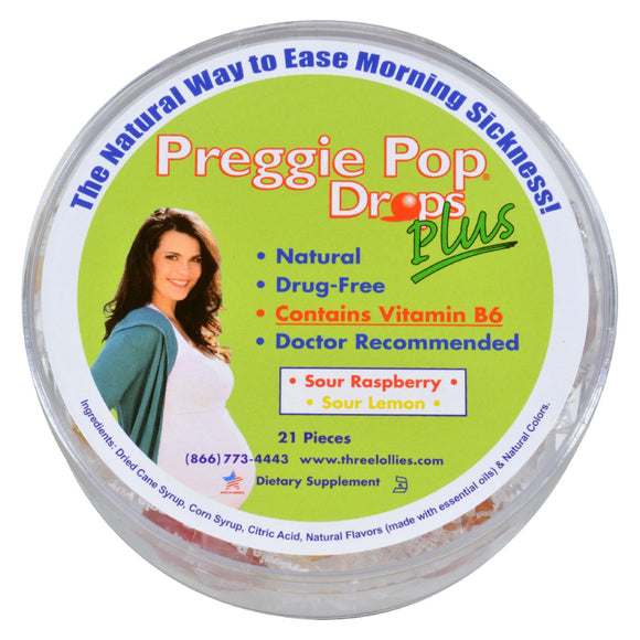 Three Lollies Preggie Drops Plus With Vitamin B6 - 21 Pack - Vita-Shoppe.com