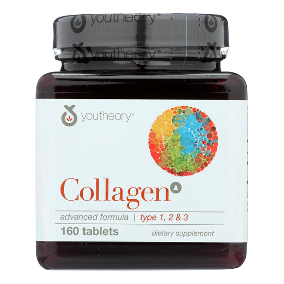 Youtheory Collagen - Type 1 And 2 And 3 - Advanced Formula - 160 Tablets - Vita-Shoppe.com