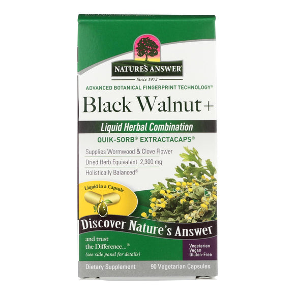 Nature's Answer - Black Walnut And Wormwood - 90 Liquid Capsules - Vita-Shoppe.com