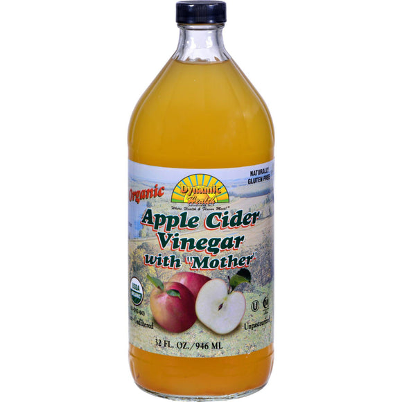 Dynamic Health Apple Cider Vinegar - Organic With Mother - 32 Oz - Vita-Shoppe.com
