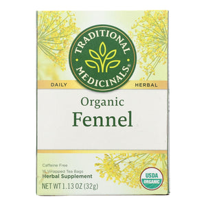 Traditional Medicinals Organic Herbal Tea - Fennel - Case Of 6 - 16 Bags - Vita-Shoppe.com