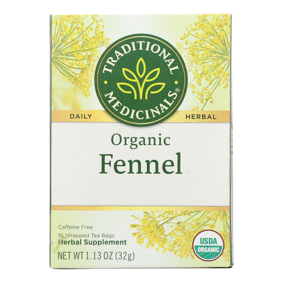 Traditional Medicinals Organic Herbal Tea - Fennel - Case Of 6 - 16 Bags - Vita-Shoppe.com