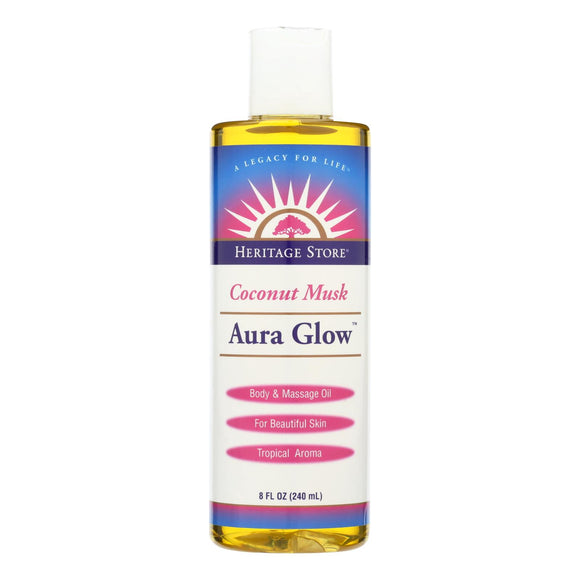 Heritage Products Aura Glow Massage Lotion Coconut - 8 Fl Oz - Vita-Shoppe.com