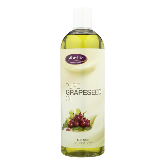 Life-flo Pure Grapeseed Oil Organic - 16 Fl Oz - Vita-Shoppe.com