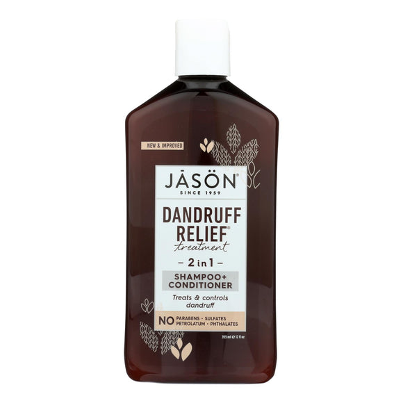 Jason Natural Products Shampoo And Conditioner - Treatment - Dandruff Relief - 12 Oz - Vita-Shoppe.com
