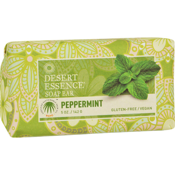 Desert Essence Bar Soap - Peppermint - 5 Oz - Vita-Shoppe.com