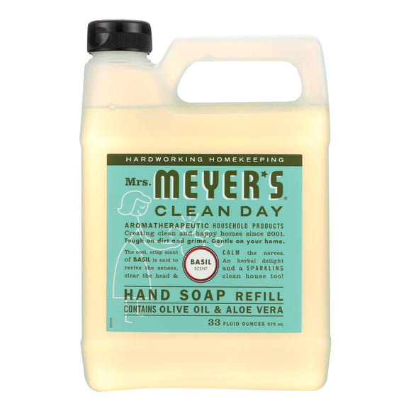 Mrs. Meyer's Clean Day - Liquid Hand Soap Refill - Basil - Case Of 6 - 33 Fl Oz. - Vita-Shoppe.com