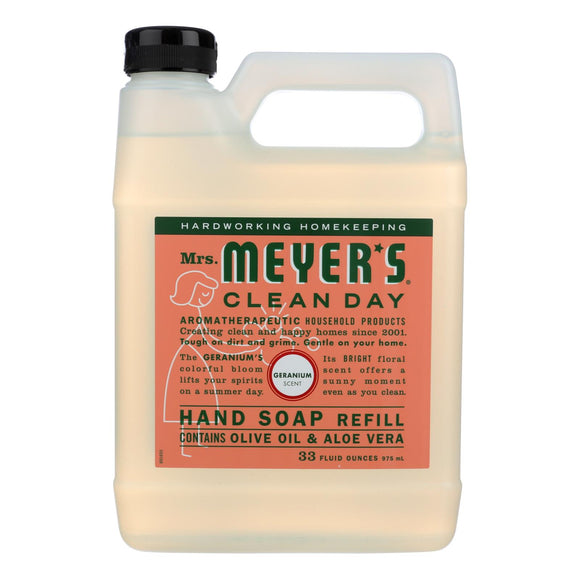 Mrs. Meyer's Clean Day - Liquid Hand Soap Refill - Geranium - Case Of 6 - 33 Fl Oz. - Vita-Shoppe.com