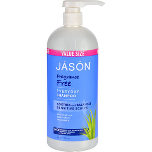 Jason Natural Products Shampoo For Sensitive Scalp - Fragrance Free - 32 Oz - Vita-Shoppe.com