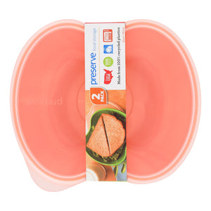 Preserve Small Square Food Storage Container - Orange- 2 Pack - Vita-Shoppe.com