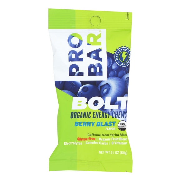 Probar Bolt Energy Chews - Organic Berry Blast - 2.1 Oz - Case Of 12 - Vita-Shoppe.com