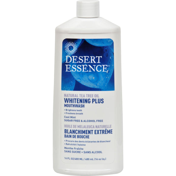 Desert Essence Mouthwash - Tea Tree Whitening Mint - 16 Fl Oz - Vita-Shoppe.com