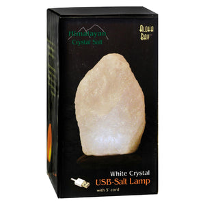Himalayan Salt Lamp - White Usb - 4 In - Vita-Shoppe.com