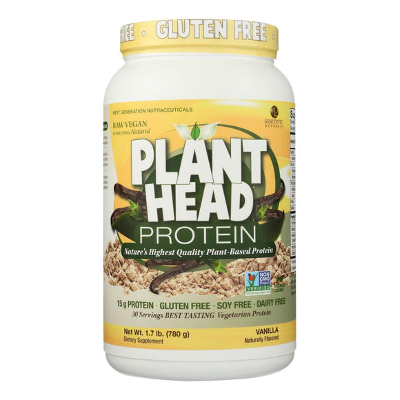 Genceutic Naturals Plant Head Protein - Vanilla - 1.65 Lb - Vita-Shoppe.com