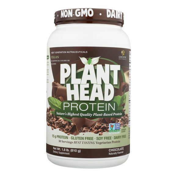 Genceutic Naturals Plant Head Protein - Chocolate - 1.7 Lb - Vita-Shoppe.com