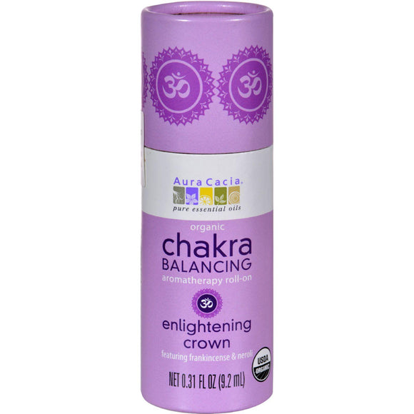 Aura Cacia Organic Chakra Balancing Aromatherapy Roll-on - Enlightening Crown - .31 Oz - Vita-Shoppe.com