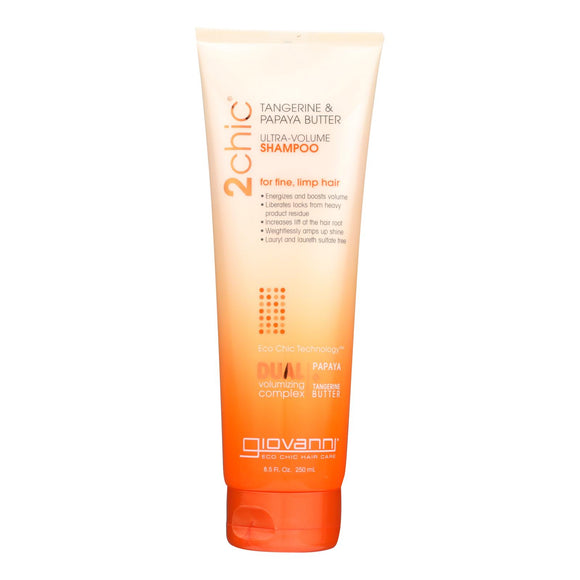 Giovanni Hair Care Products 2chic Shampoo - Ultra-volume Tangerine And Papaya Butter - 8.5 Fl Oz - Vita-Shoppe.com