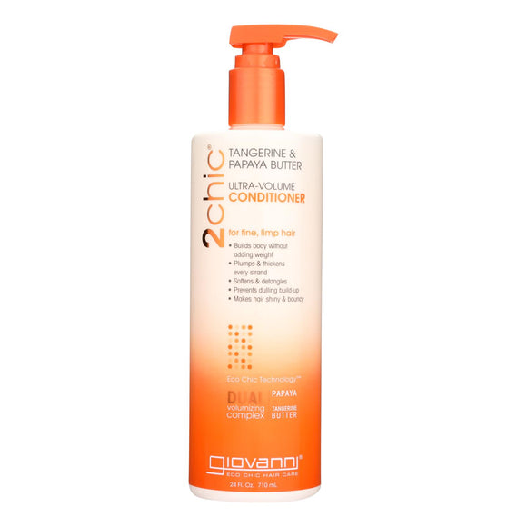 Giovanni Hair Care Products 2chic Conditioner - Ultra-volume Tangerine And Papaya Butter - 24 Fl Oz - Vita-Shoppe.com
