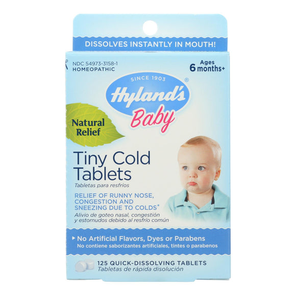 Hylands Homeopathic Baby Tiny Cold Tablets - 125 Tablets - Vita-Shoppe.com