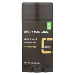 Every Man Jack Body Deodorant - Sandalwood - Aluminum Free - 3 Oz - Vita-Shoppe.com