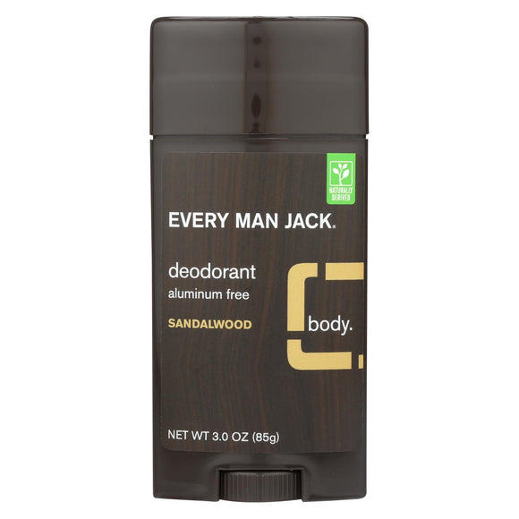 Every Man Jack Body Deodorant - Sandalwood - Aluminum Free - 3 Oz - Vita-Shoppe.com