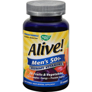 Nature's Way Alive - Men's 50+ Gummy Multi-vitamins - 75 Chewables - Vita-Shoppe.com