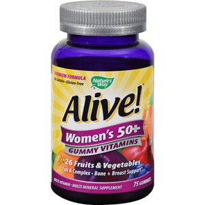 Nature's Way Alive - Women's 50+ Gummy Multi-vitamins - 75 Chewables - Vita-Shoppe.com