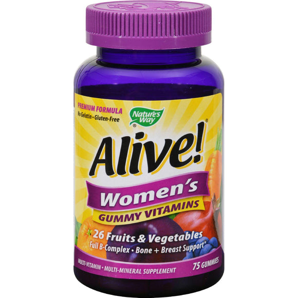 Nature's Way Alive - Women's Energy Gummy Multi-vitamins - 75 Chewables - Vita-Shoppe.com