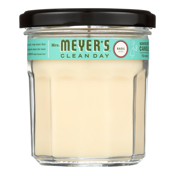 Mrs. Meyer's Clean Day - Soy Candle - Basil - 7.2 Oz - Case Of 6 - Vita-Shoppe.com