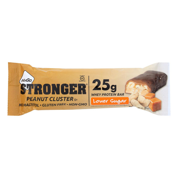 Nugo Nutrition Bar - Stronger Peanut Cluster - 2.82 Oz - Case Of 12 - Vita-Shoppe.com