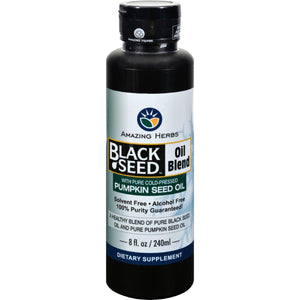 Amazing Herbs Black Seed Oil Blend - Styrian Pumpkin Seed - 8 Oz - Vita-Shoppe.com