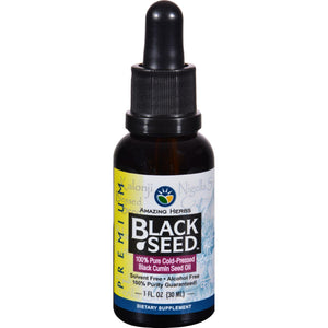 Amazing Herbs Black Seed Oil - Cold Pressed - Premium - 1 Fl Oz - Vita-Shoppe.com
