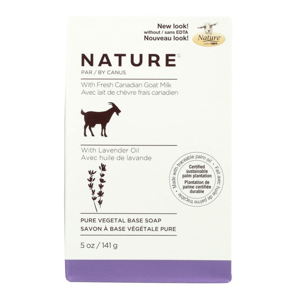 Nature By Canus Bar Soap - Goats Milk - Lavender Oil - 5 Oz - Vita-Shoppe.com