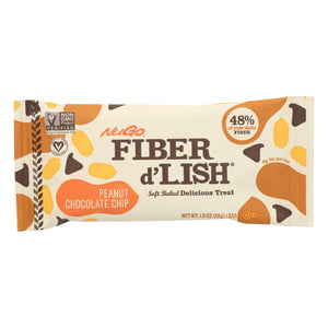 Nugo Nutrition Bar - Fiber Dlish - Peanut Chocolate Chip - 1.6 Oz Bars - Case Of 16 - Vita-Shoppe.com