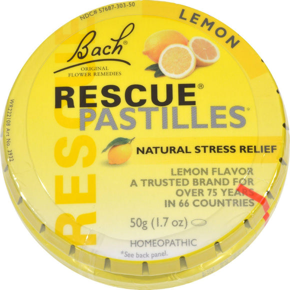 Bach Rescue Remedy Pastilles - Lemon - 50 Grm - Case Of 12 - Vita-Shoppe.com